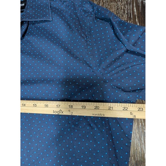 Bonobos Mens Large Blue Polka Dot Slim Fit Button Down Shirt - Picture 5 of 8